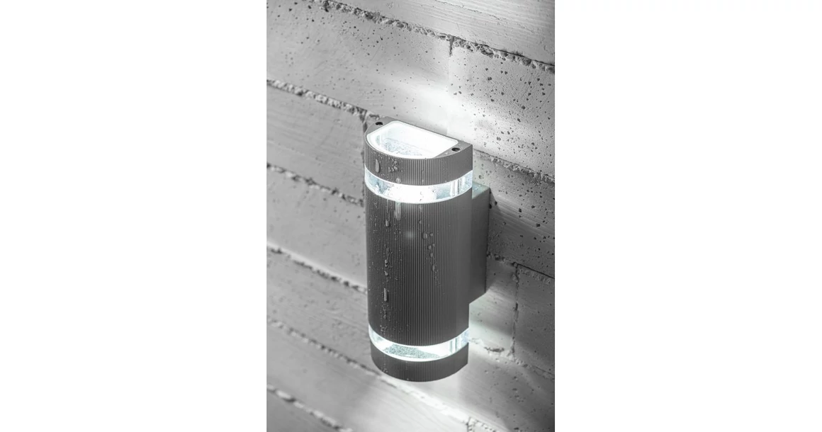 Kép 3/6 - Lámpa Fali lámpa SILVA 2 irányú, GU10, MAX. 50W, IP54, AC220-240V, 50/60Hz, szürke