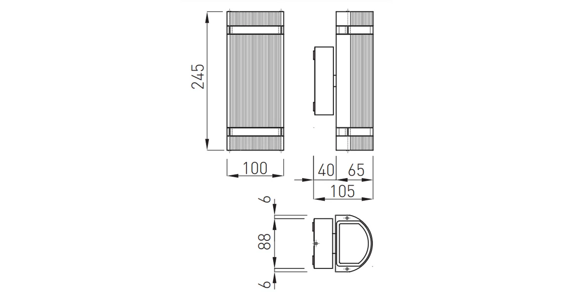 Kép 5/5 - Lámpa Fali lámpa SILVA 2-irányú, GU10, MAX. 50W, IP54, AC220-240V, 50/60Hz, fekete
