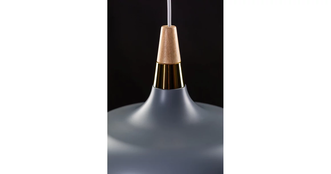 Kép 2/5 - Lámpa Mennyezeti lámpatest SKANDI 1,7368,AC220-240V,50/60Hz,1*E27,IP20,átmérő 35CM,egyes,szürke