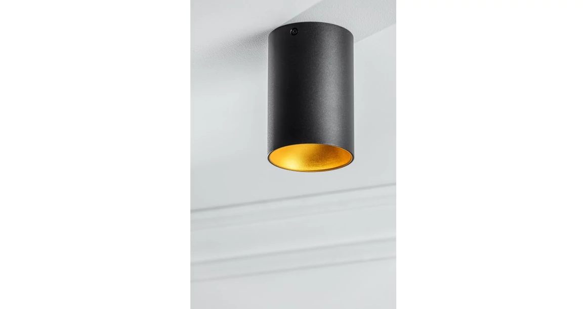 Kép 3/7 - Lámpa Mennyezeti lámpatest TENSA, aluminium, 94x140 mm, IP20, GU10 max. 20W, kör, fekete