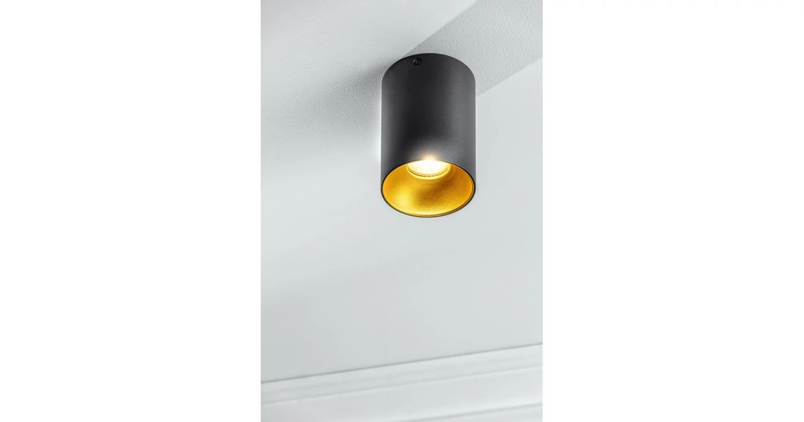 Kép 6/7 - Lámpa Mennyezeti lámpatest TENSA, aluminium, 94x140 mm, IP20, GU10 max. 20W, kör, fekete