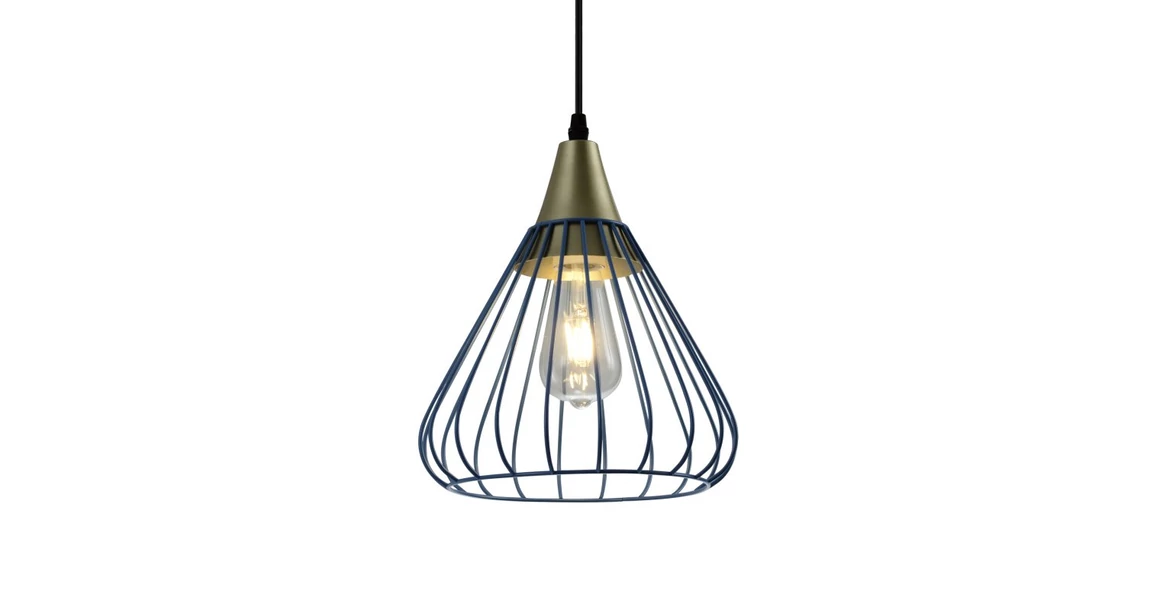 Kép 1/6 - Lámpa Mennyezeti lámpatest TESS,2578,AC220-240V,50/60Hz,1*E27,IP20,átmérő 24cm,egyes,kék