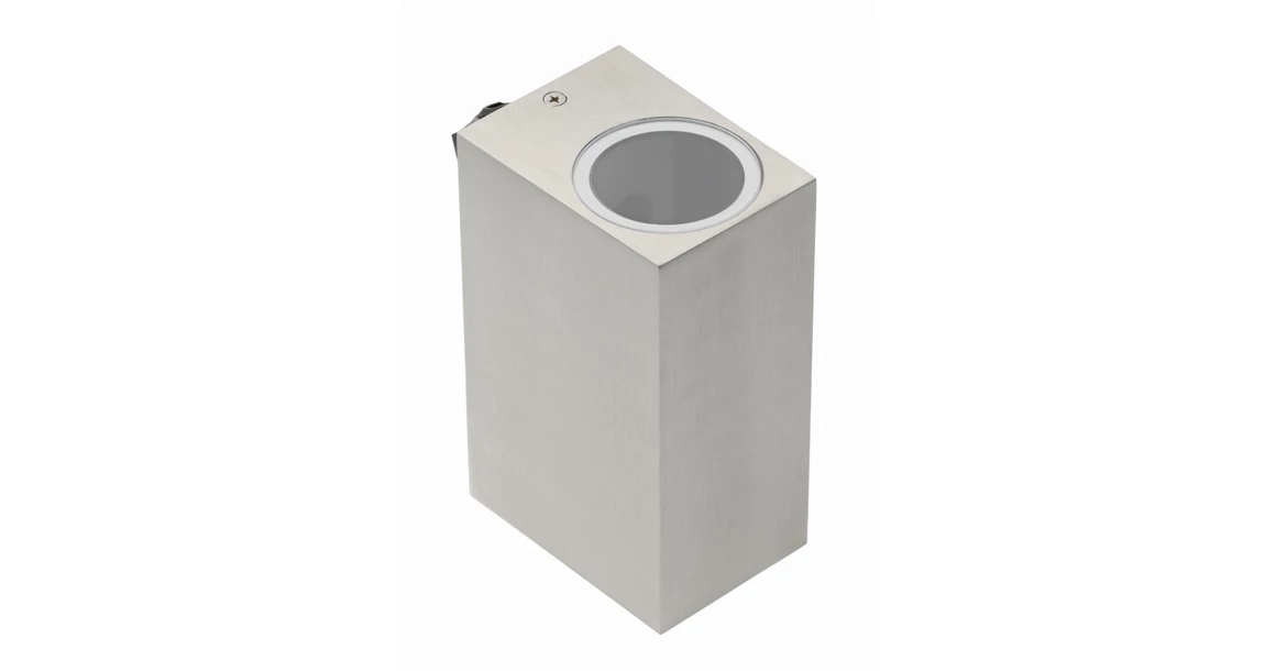Kép 1/3 - Lámpa Fali lámpa TIAGO négyzet, 2 irányú, GU10, MAX.2x35W, IP54 AC220-240V, 50/60Hz, inox