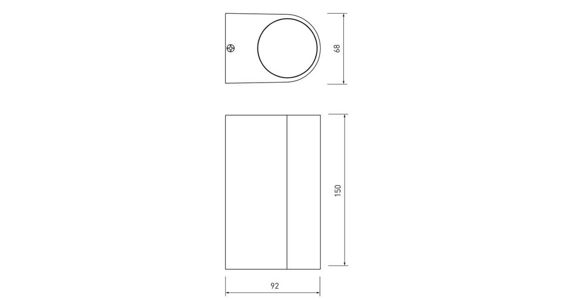 Kép 2/2 - Lámpa Fali lámpa TIAGO 2irányú, GU10, MAX. 2x35W, IP54, AC220-240V, 50/60Hz, fekete