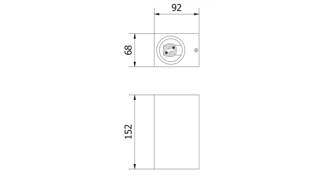 Kép 4/4 - Lámpa Fali lámpa TIAGO négyzet, 2 irányú, GU10, MAX.2x35W, IP54 AC220-240V, 50/60Hz, fekete