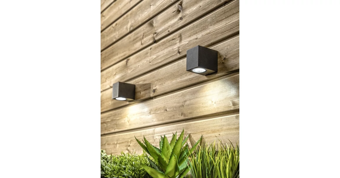 Kép 2/4 - Lámpa Fali lámpa TIAGO négyzet, 1 irányú, GU10, MAX.35W, IP54 AC220-240V, 50/60Hz, fekete