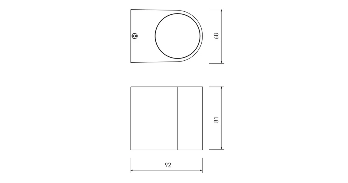 Kép 2/2 - Lámpa Fali lámpa TIAGO 1 irányú, GU10, MAX. 35W, IP54, AC220-240V, 50/60Hz, fekete