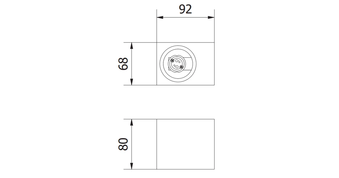 Kép 4/4 - Lámpa Fali lámpa TIAGO négyzet, 1 irányú, GU10, MAX.35W, IP54 AC220-240V, 50/60Hz, fekete