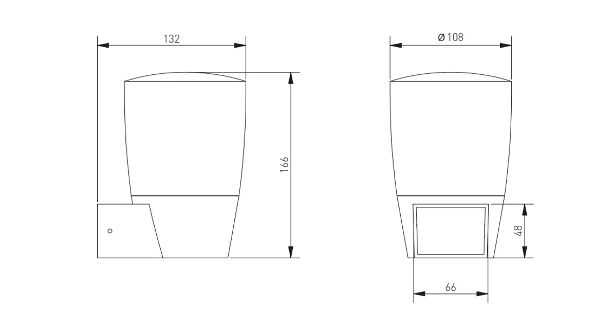Kép 5/5 - Lámpa Kerti lámpatest TORO-AU, E27, MAX.15W, IP54, AC220-240V, 50-60Hz, falra szerelhető, fekete
