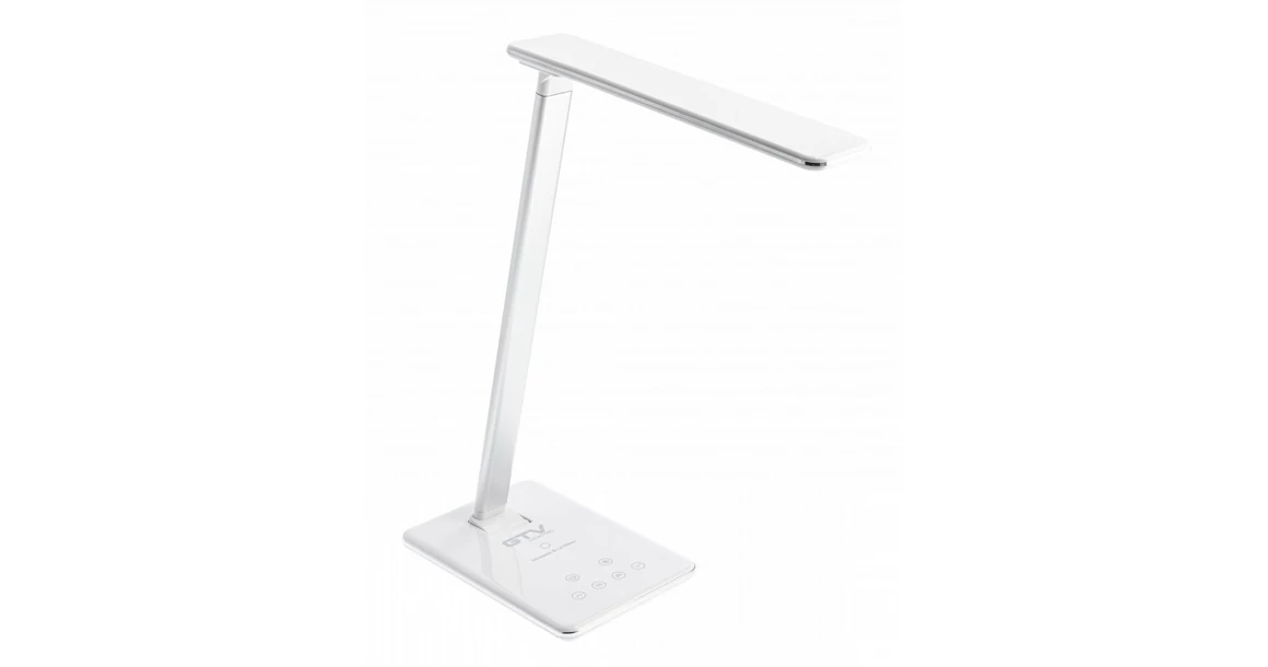 Kép 1/7 - Lámpa Asztali TRITTON 6W, 340lm, AC220-240V, 4-CCT, Wireless töltő, USB, PF>0,5, RA>80, fehér