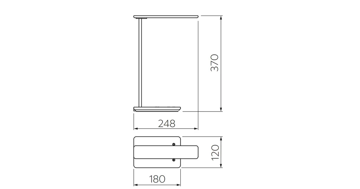 Kép 7/7 - Lámpa Asztali TRITTON 6W, 340lm, AC220-240V, 4-CCT, Wireless töltő, USB, PF>0,5, RA>80, fehér