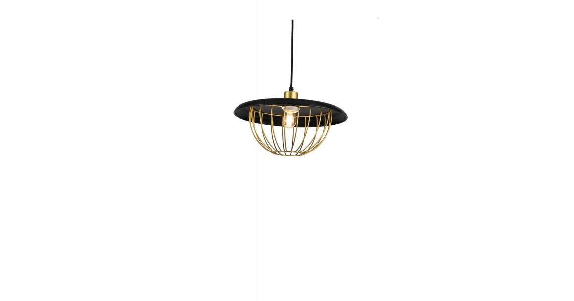 Kép 1/6 - Lámpa Mennyezeti lámpatest TULIP,3444,AC220-240V,50/60Hz,1*E27,IP20,átmérő 36cm,egyes,fekete/arany