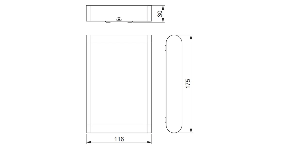 Kép 3/3 - Lámpa Fali lámpa VALLA 12W, 2-irányú, 960lm, AC220-240V, 50/60Hz, IP54, 4000K
