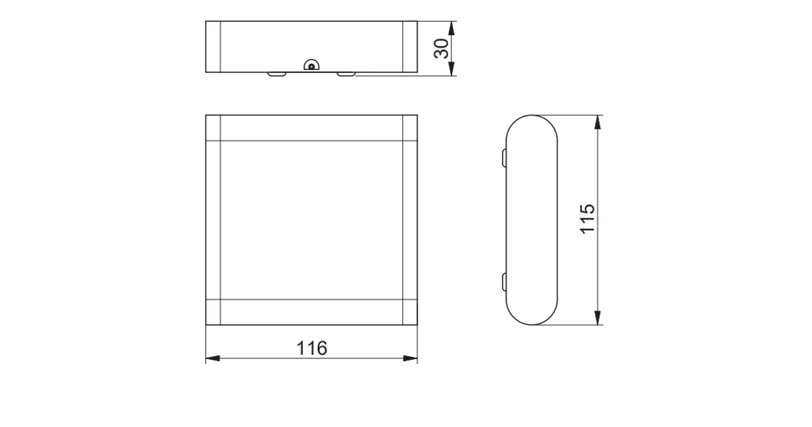 Kép 4/4 - Lámpa Fali lámpa VALLA 8W, 2-irányú, 640lm, AC220-240V, 50/60Hz, IP54, 4000K