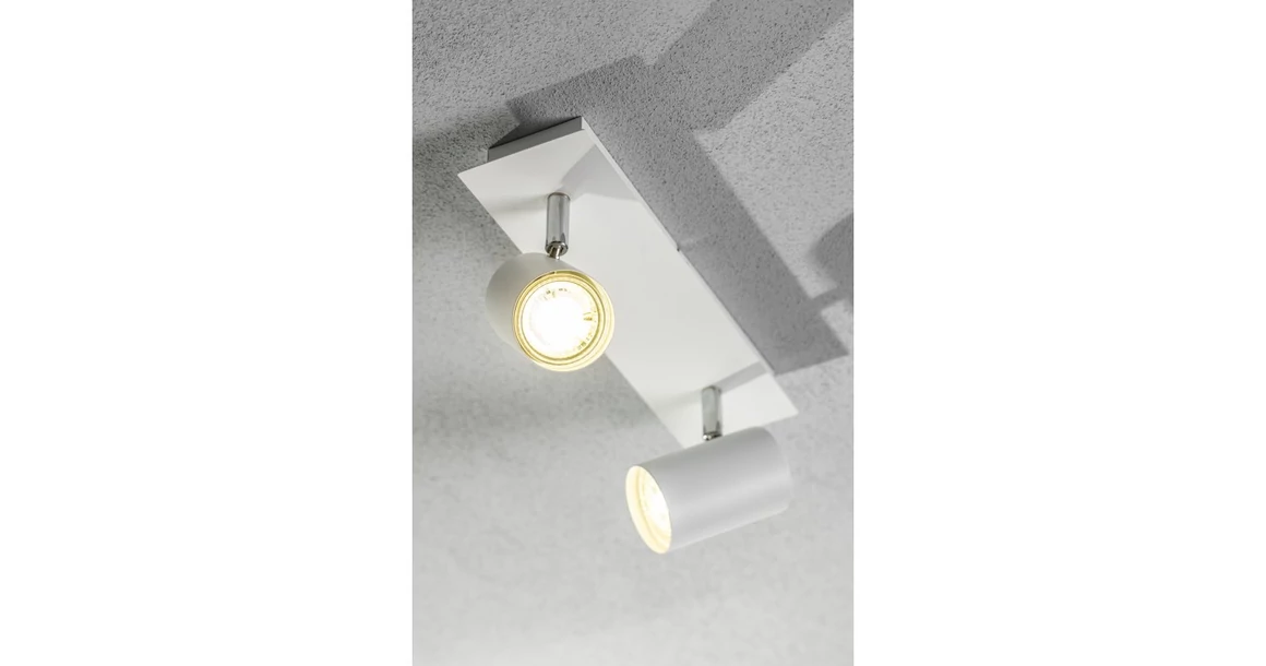 Kép 2/6 - Lámpa Mennyezeti lámpatest VENETO, IP20, max. 20W, 2 x GU10, kör, fehér
