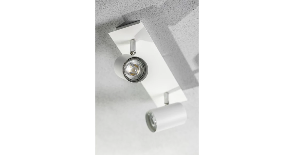 Kép 3/6 - Lámpa Mennyezeti lámpatest VENETO, IP20, max. 20W, 2 x GU10, kör, fehér