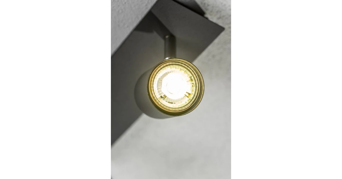 Kép 4/6 - Lámpa Mennyezeti lámpatest VENETO, IP20, max. 20W, 2 x GU10, kör, fekete