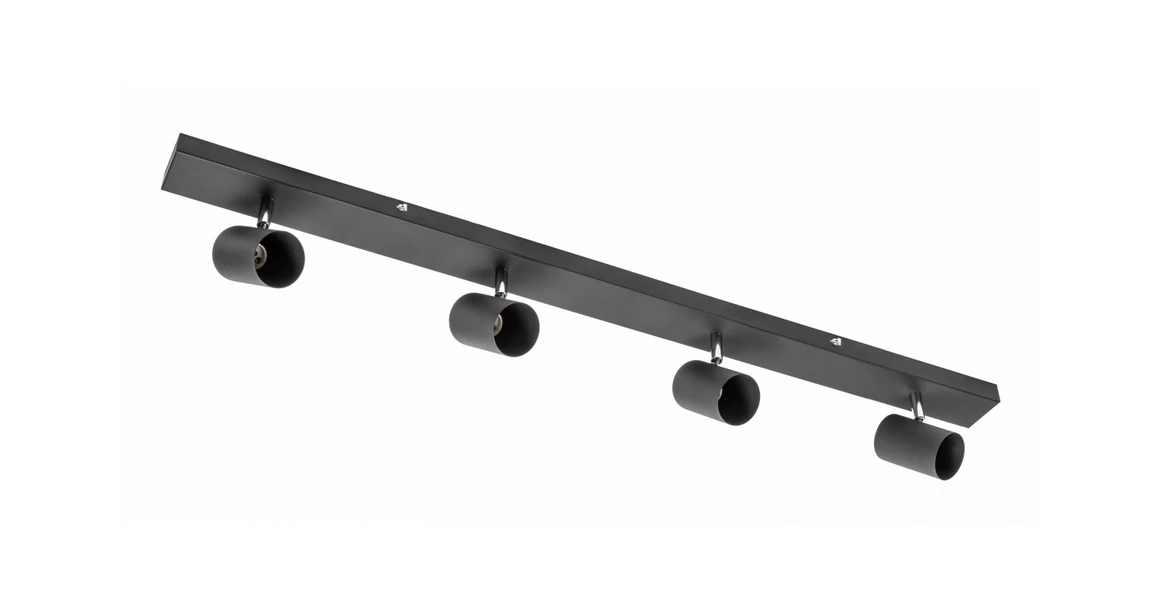 Kép 1/5 - Lámpa Mennyezeti lámpatest VENETO, IP20, max. 20W, 4 x GU10, kör, fekete