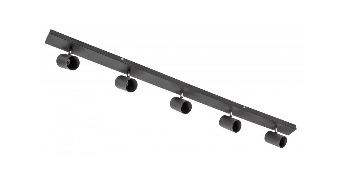 Kép 1/7 - Lámpa Mennyezeti lámpatest VENETO, IP20, max. 20W, 5 x GU10, kör, fekete