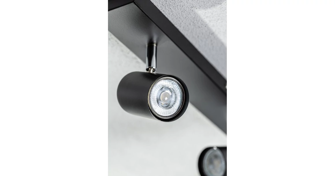 Kép 6/7 - Lámpa Mennyezeti lámpatest VENETO, IP20, max. 20W, 5 x GU10, kör, fekete