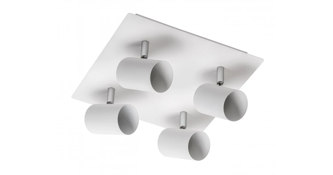 Kép 1/6 - Lámpa Mennyezeti lámpatest VENETO, IP20, max. 20W, 4 x GU10, kör/négyzet, fehér