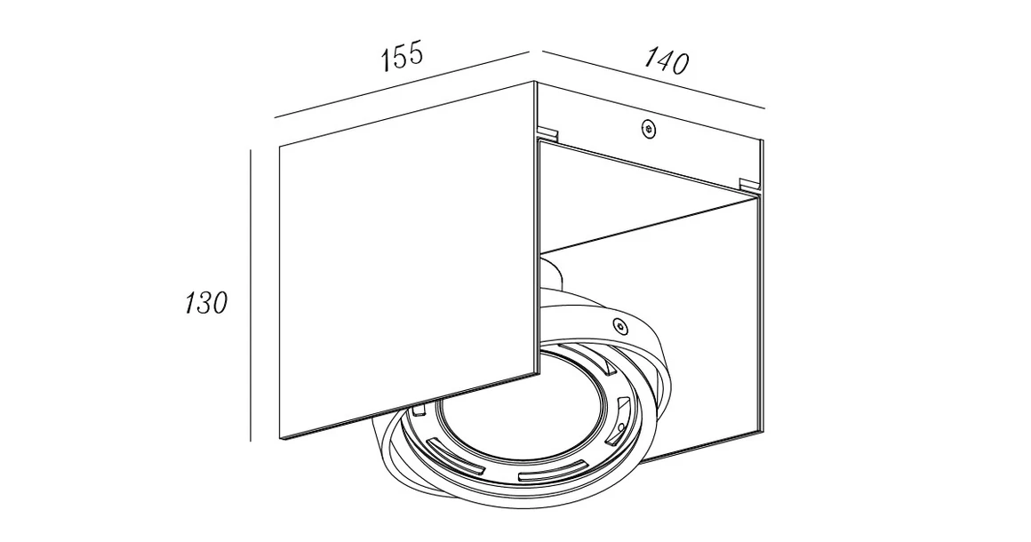 Kép 2/2 - Lámpa Mennyezeti lámpatest Verso,4199,AC220-240V, 50/60 Hz, IP 20,1*GU10, ES111 egyes, fekete/arany