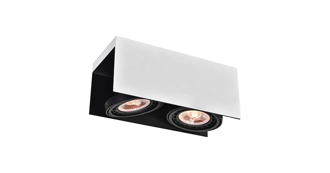 Kép 1/4 - Lámpa Mennyezeti lámpatest Verso,4250,AC220-240V, 50/60 Hz, IP 20,2*GU10, ES111, dupla, fehér/fekete