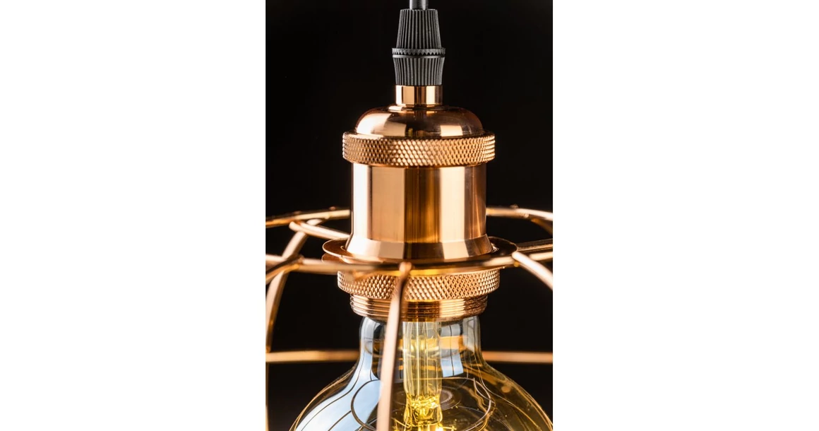 Kép 2/6 - Lámpa Mennyezeti lámpatest VIELA 4,7047,AC220-240V,50/60Hz,1*E27,IP20,átmérő 27,5CM,egyes,réz