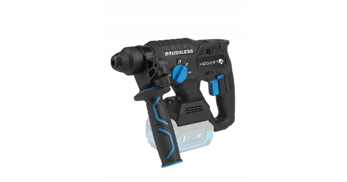 Kép 1/7 - Högert HT2E228-0CH fúró-vésőkalapács, 18V, 2,0J, SDS+, dobozban