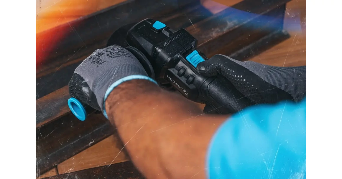 Kép 4/12 - Högert HT2E231-0AG sarokcsiszoló, 18V, 125mm, dobozban