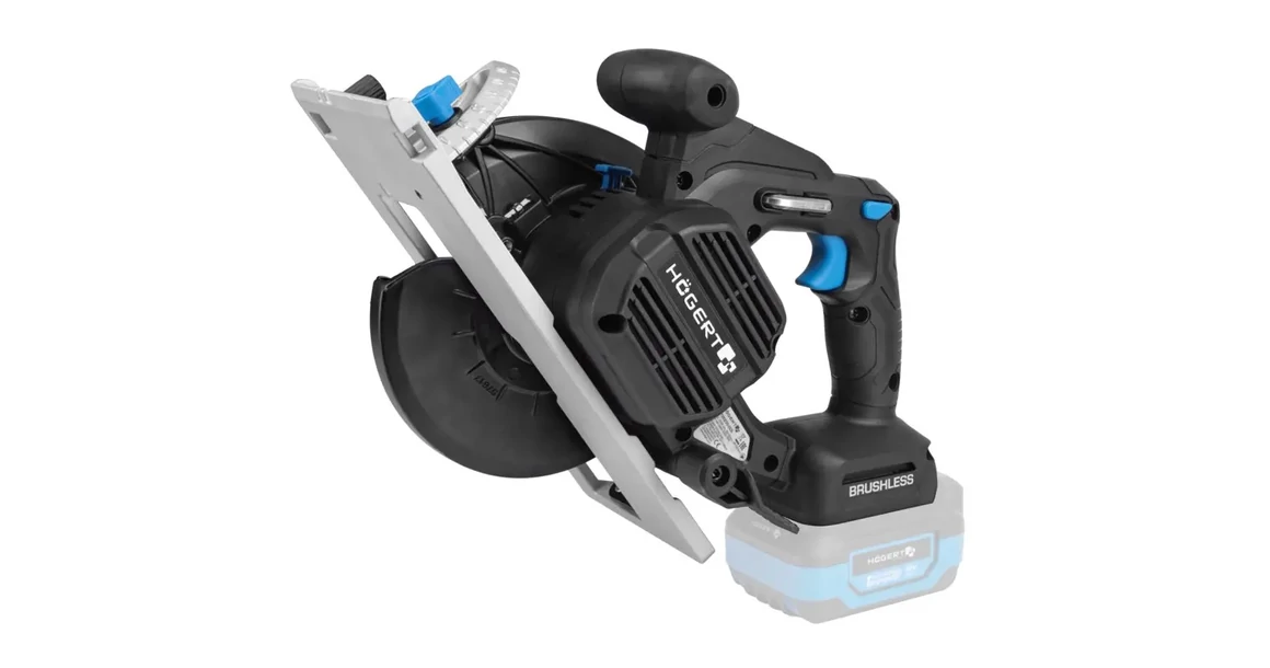 Kép 14/16 - Högert HT2E235-0CS körfűrész, 165mm, 18V, dobozban