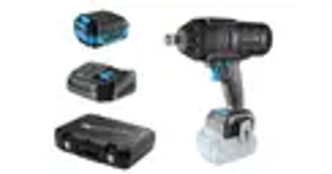 Kép 1/7 - Högert HT2E254-B16IW ütvecsavarozó szett, 18V, 600Nm, 6 Ah akkuval, töltővel, kofferben