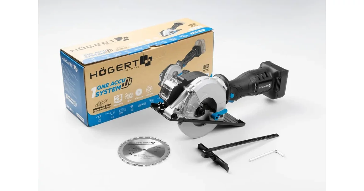 Kép 22/22 - Högert HT2E261-0RMS fémfűrész, 120mm, 18V, dobozban