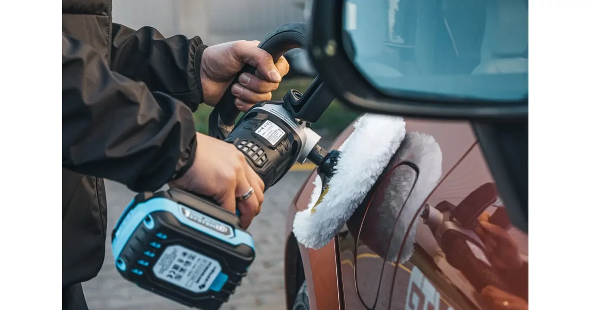 Kép 3/15 - Högert HT2E267-0P polírozó gép, 18V, dobozban