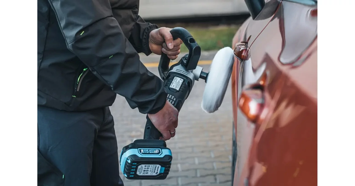 Kép 4/15 - Högert HT2E267-0P polírozó gép, 18V, dobozban