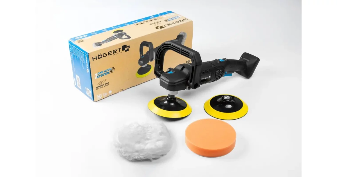 Kép 14/15 - Högert HT2E267-0P polírozó gép, 18V, dobozban