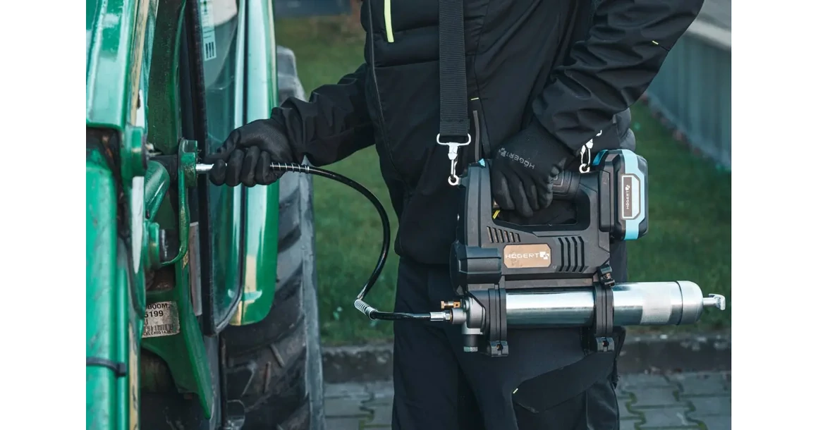 Kép 3/19 - Högert HT2E270-0GG zsírzófisztoly 18V, 410ml, dobozban