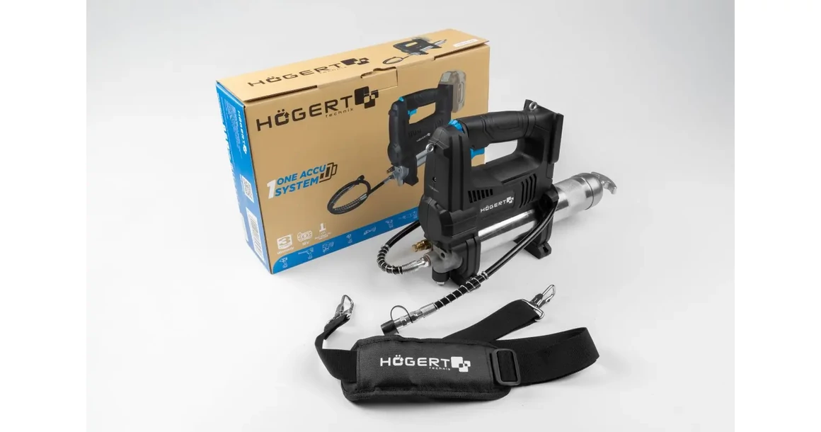 Kép 18/19 - Högert HT2E270-0GG zsírzófisztoly 18V, 410ml, dobozban
