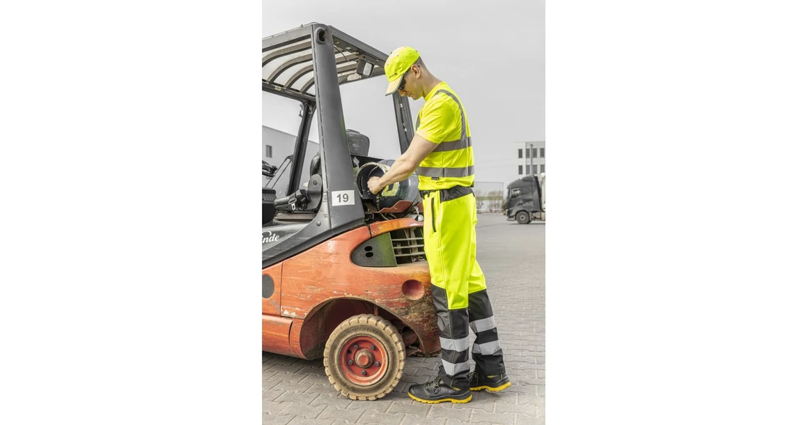 Kép 4/4 - Munkaruha Högert ROSSEL Láthatósági póló, sárga, S