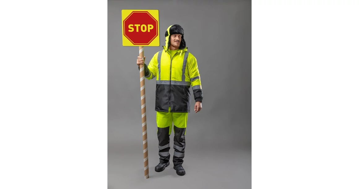 Kép 4/7 - Munkaruha Högert LEDA Szigetelt téli sárga, láthatósági dzseki, S