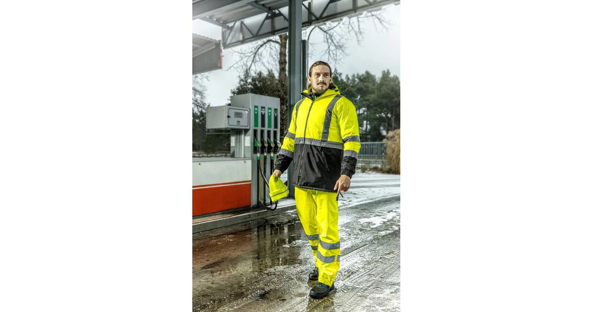 Kép 5/7 - Munkaruha Högert LEDA Szigetelt téli sárga, láthatósági dzseki, S