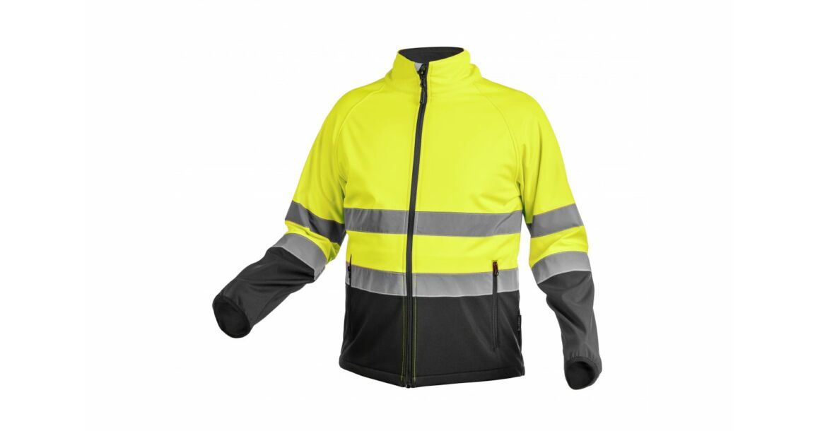 Kép 1/5 - Munkaruha Högert EXTER Láthatósági softshell kabát, sárga, S