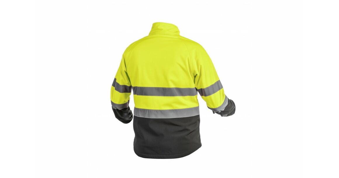 Kép 2/5 - Munkaruha Högert EXTER Láthatósági softshell kabát, sárga, S