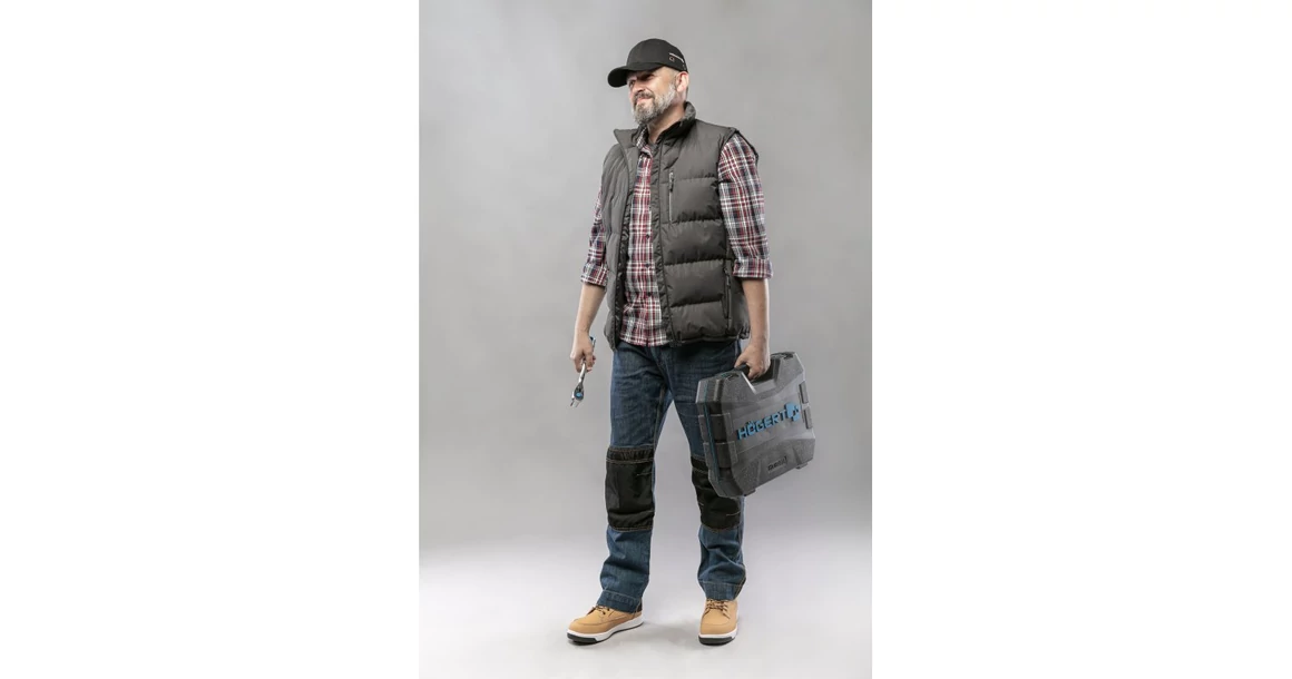 Kép 6/9 - Munkaruha Högert WIED Bélelt mellény, szürke, S