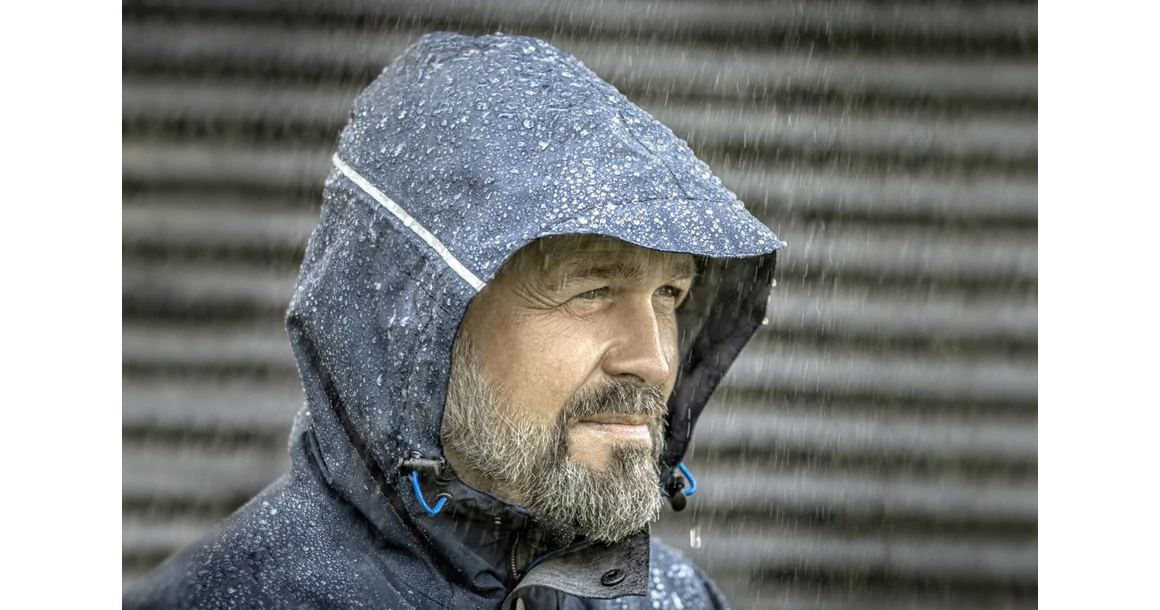 Kép 5/5 - Munkaruha Högert TANGER Esokabát, sötétkék-szürke, S