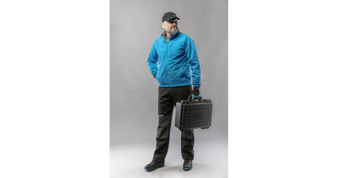 Kép 6/6 - Munkaruha Högert BIESE Softshell kabát, kék, L