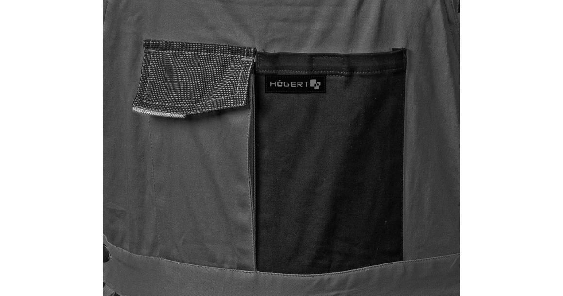 Kép 9/13 - Munkaruha Högert EDGAR Kantáros munkavédelmi nadrág, grafit, 2XL
