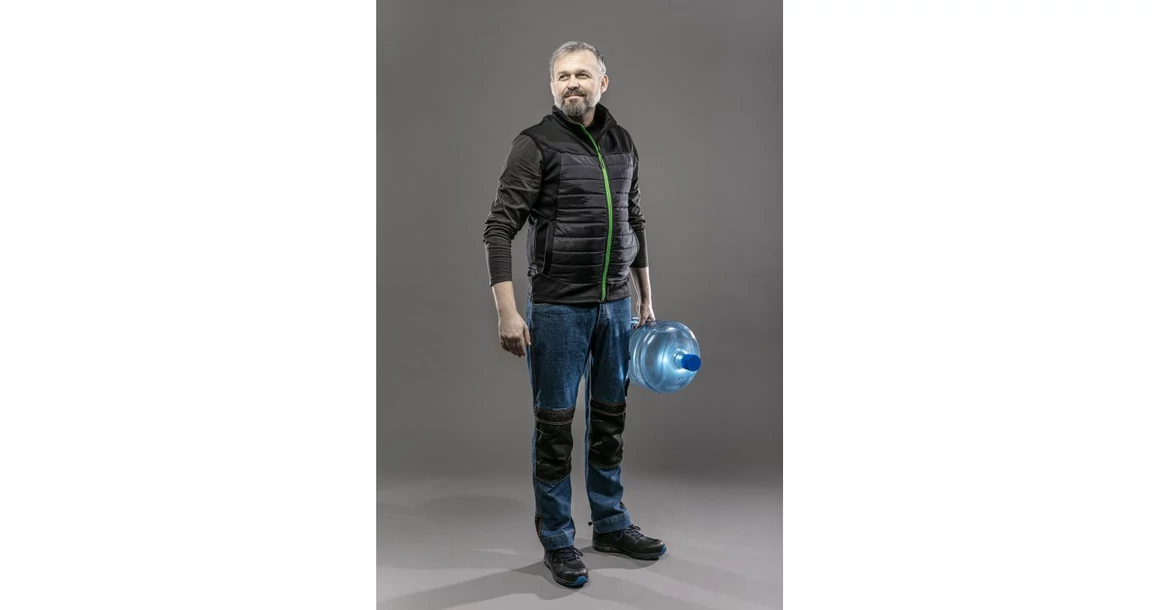 Kép 5/6 - Munkaruha Högert MADS Hibrid mellény, fekete, S