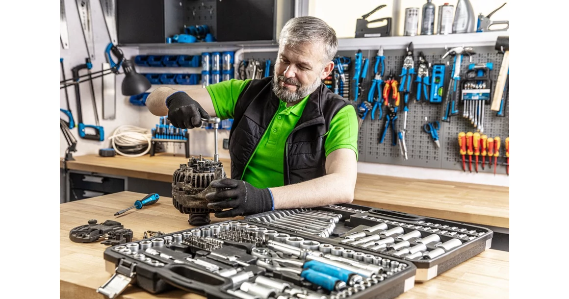 Kép 6/6 - Munkaruha Högert MADS Hibrid mellény, fekete, S