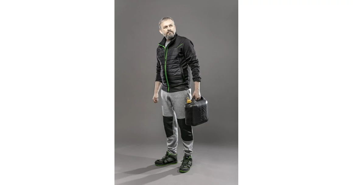 Kép 4/6 - Munkaruha Högert LEVIN Hibrid kardigán, fekete, S